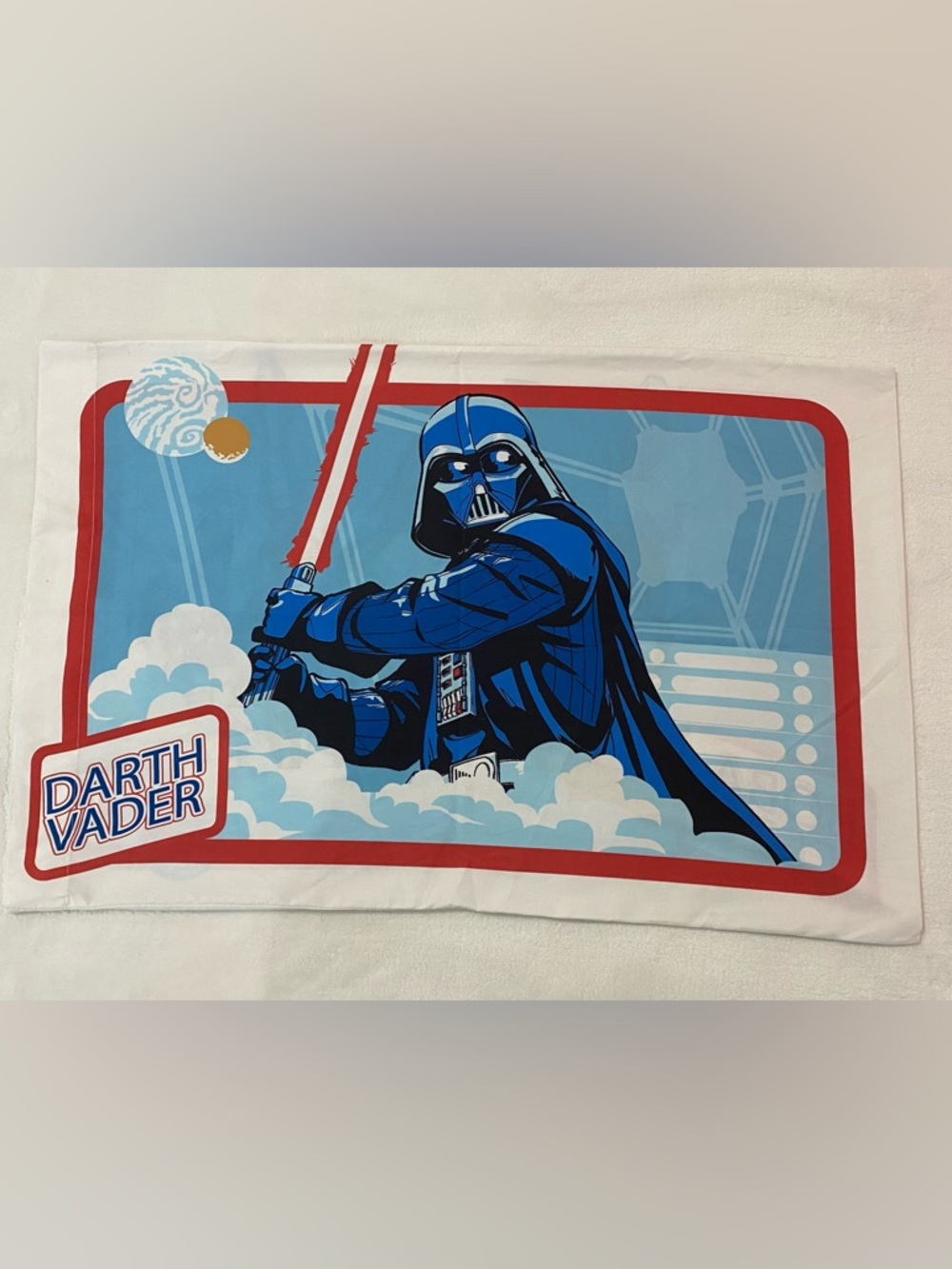 VINTAGE Star Wars Darth Vader Boba Fett Double Sided Graphic Pillow Case 🌌